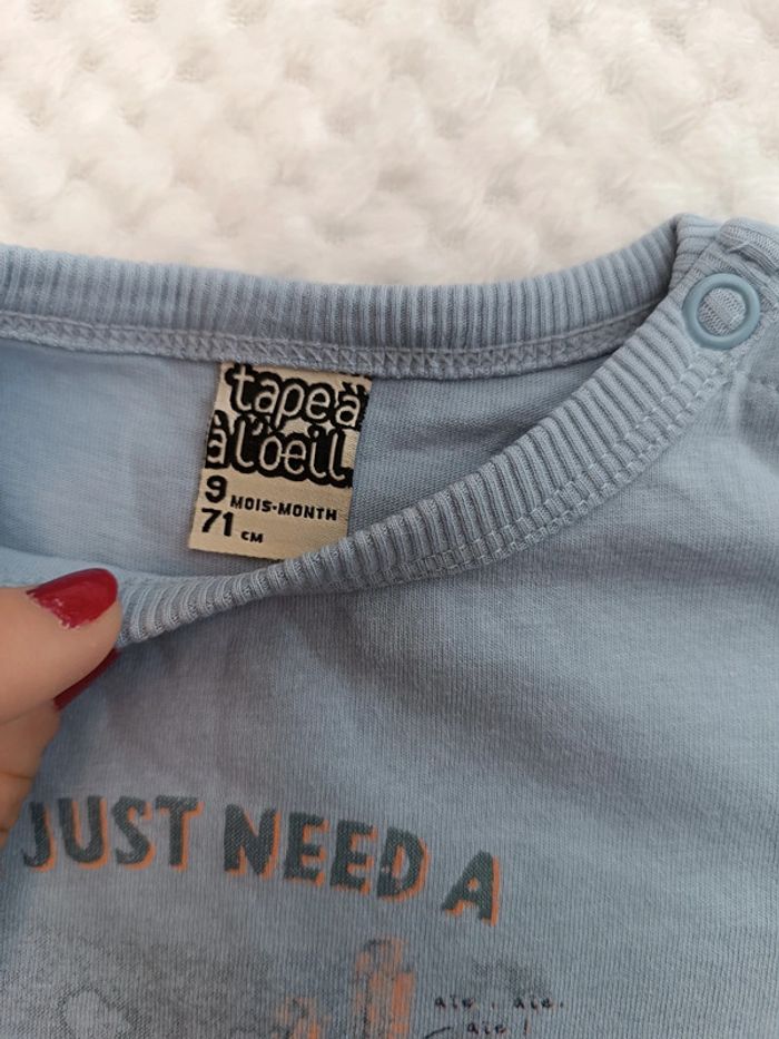 🔸 T-shirt manches courtes Tape à l’œil – 9 mois 🔸 - photo numéro 2
