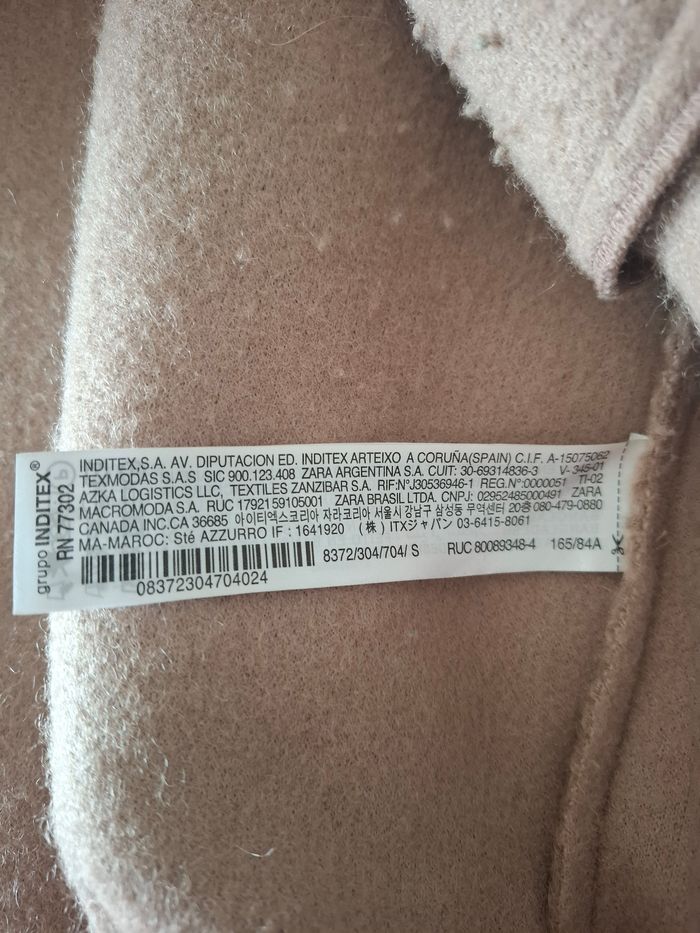 Manteau long ZARA effet bouclé / moutonné - Beige - Taille S (36) - photo numéro 4