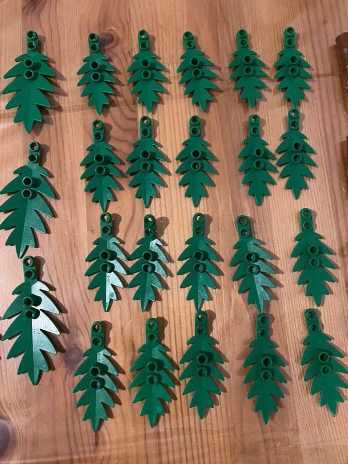 Lot lego de 29 feuilles de palmier avec tronc et socle (végétation) - photo numéro 5
