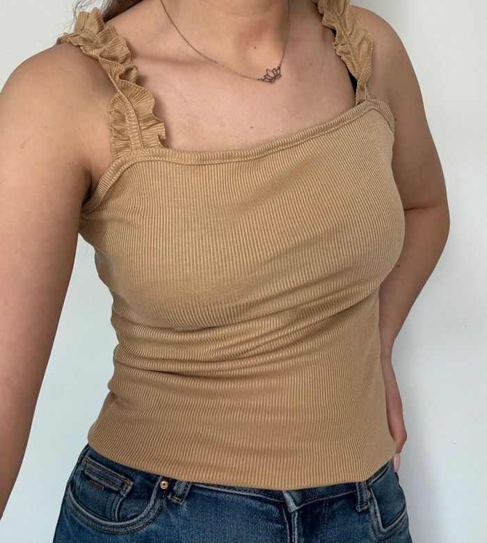 Top débardeur beige