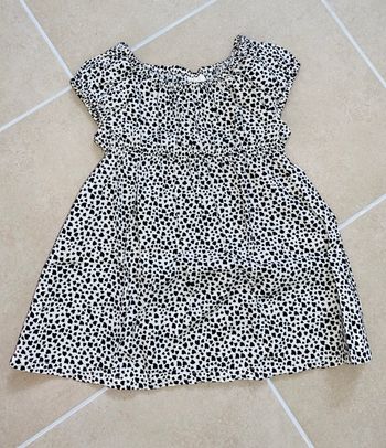 Robe sans manches cœurs façon léopard 6 mois / 68cm