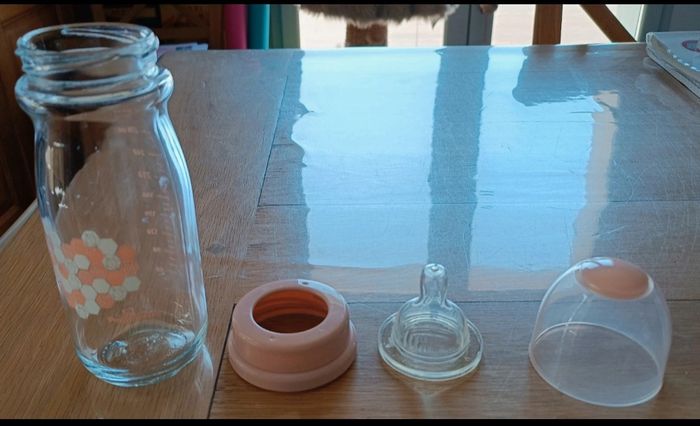 Biberon en verre 270ml T1 "Pommette" - photo numéro 7