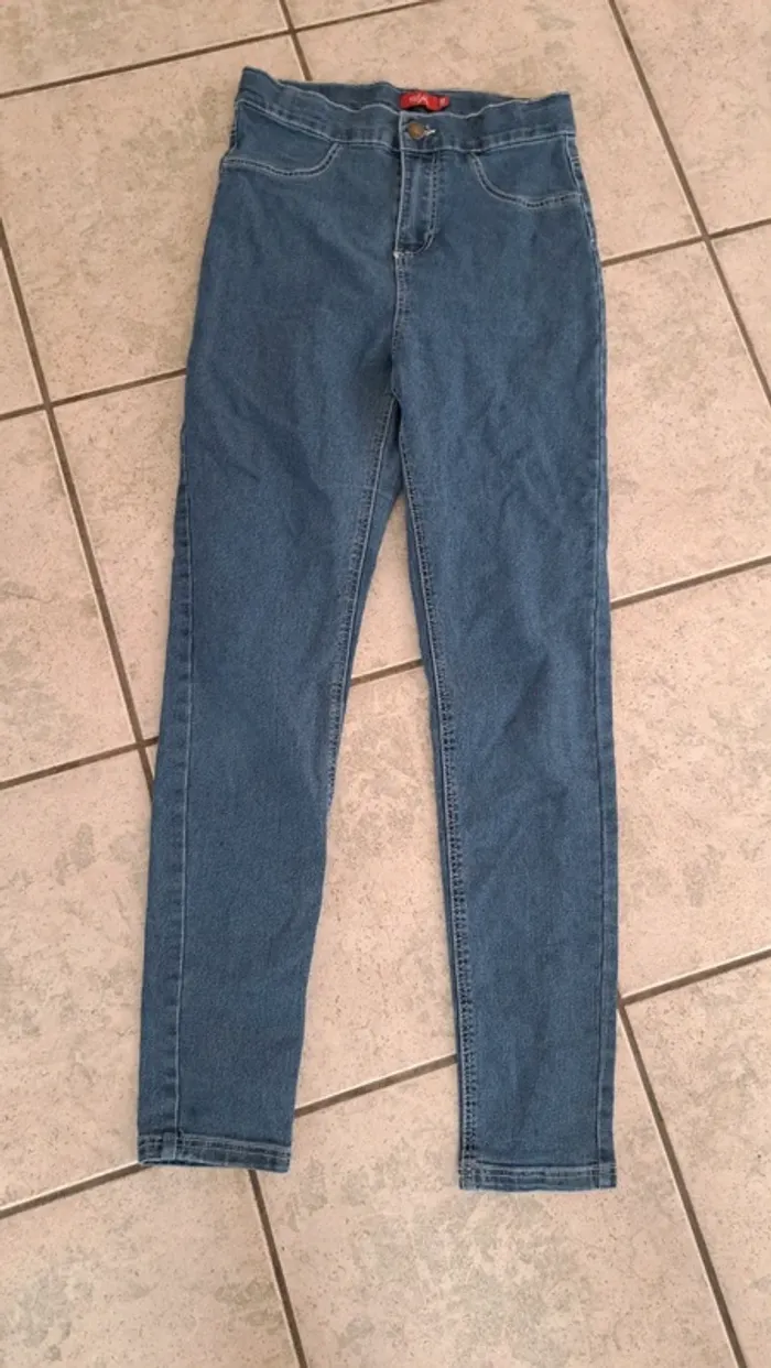 Jeans stretch été bleu clair, Tissaia, XS