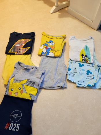 Lot 4 pyjama été Disney 4 ans