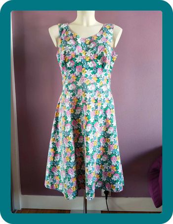 Robe vintage fleurie fait main