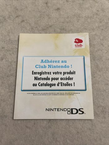 Nintendo DS - Code VIP gratté - Pokémon Ranger Sillages de Lumière