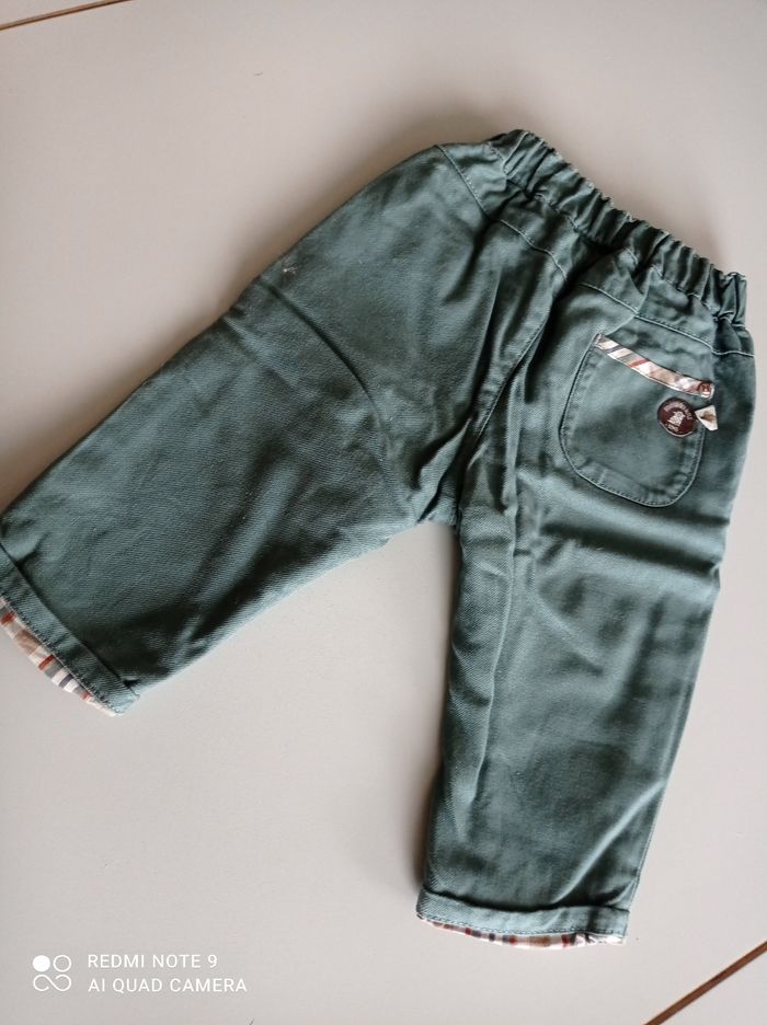 Pantalon 9 mois sergent major vert