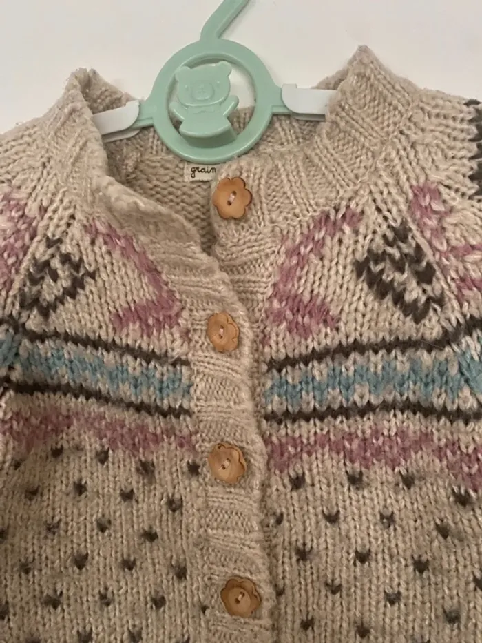 Gilet grain de blé 18 mois - photo numéro 2