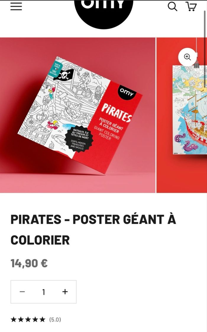 Coloriage géant Omy neuf pirates - photo numéro 2