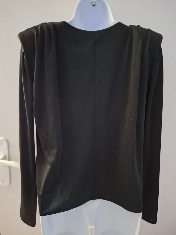 Blouse mango noir scintillante taille 36 neuf avec Étiquette - photo numéro 3