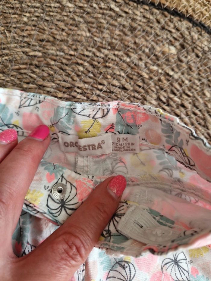 Joli pantacourt coloré Orchestra taille 9 mois - photo numéro 4