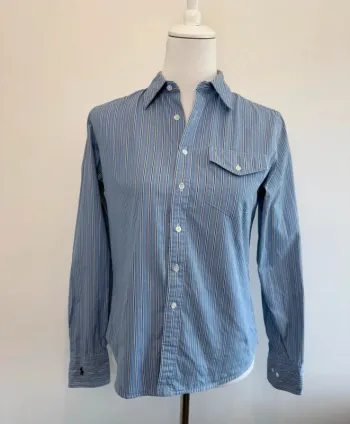 Chemise Ralph Lauren femme lignée bleue taille M parfait état
