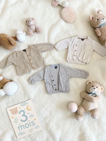 Lot de gilet en mailles  Mixtes  - T3mois - Kiabi 