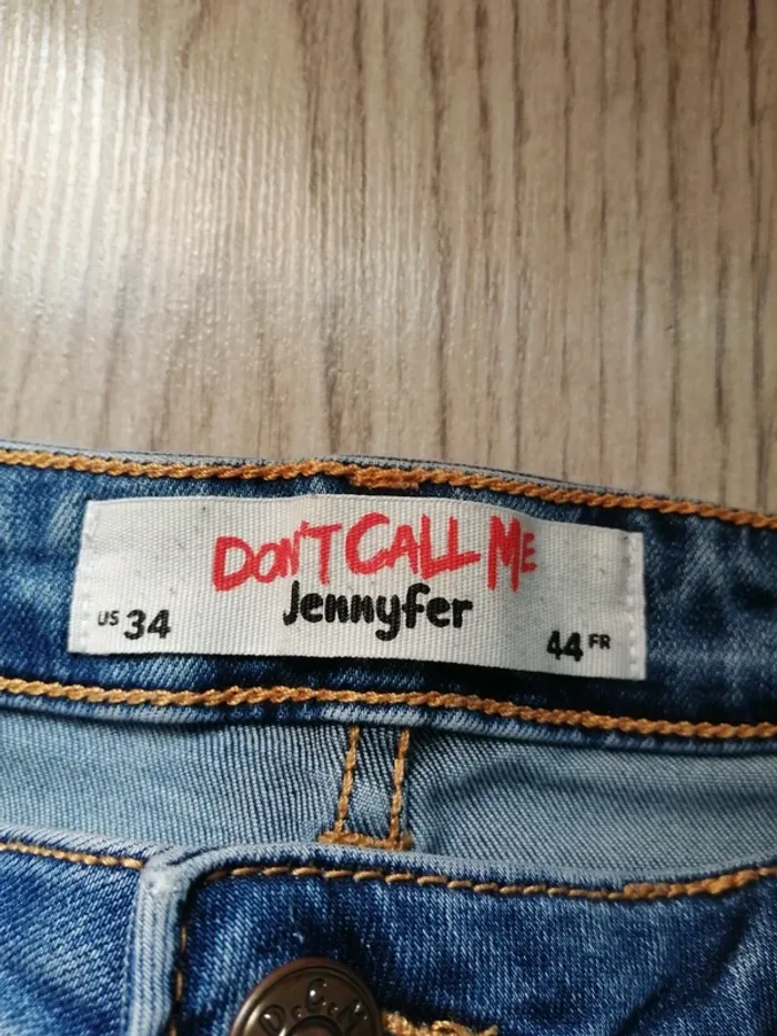 Jeans skinny bleu délavé et déchiré aux chevilles / don't call me jennyfer / (44) - photo numéro 8