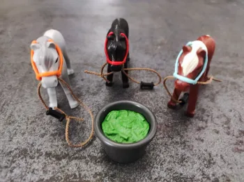 Playmobil Country - 3 poneys avec mangeoire - 6256