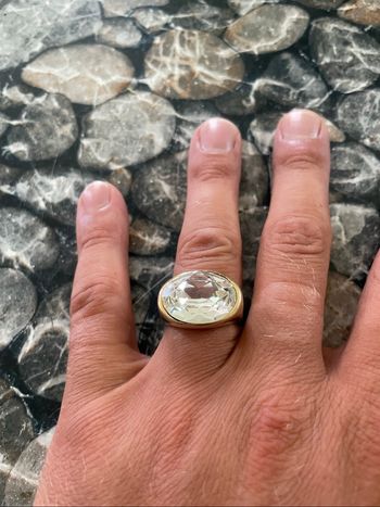 Bague en Quartz plaqué or
