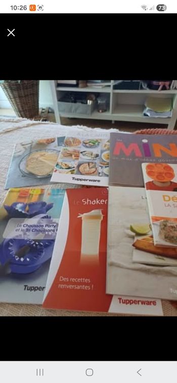 Lot de 11 livres de cuisine Tupperware