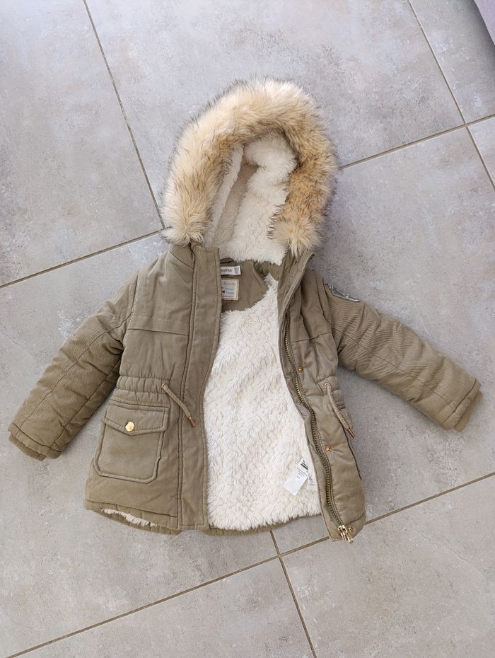 Manteau fourré capuche fille kaki Orchestra - photo numéro 2