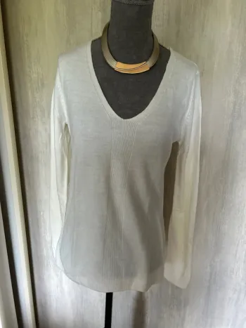 Pull léger blanc