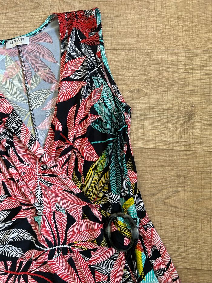 Robe imprimée sans manches Camille de Paris taille unique excellent état - photo numéro 9