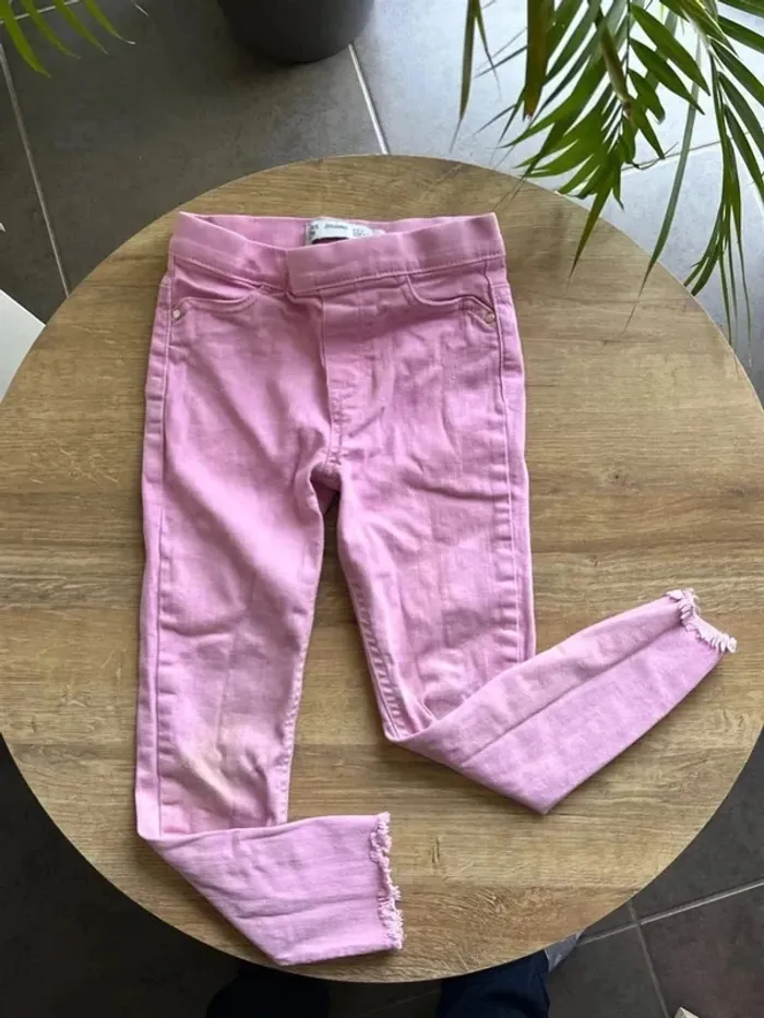 Jegging fille rose  5/6 ans 116 cm - photo numéro 2