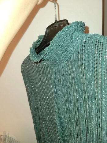 Blouse verte transparente