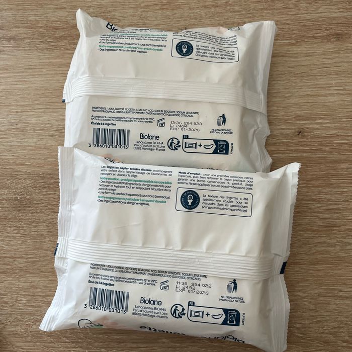 Lot de 2 Papier toilette biolane - photo numéro 2