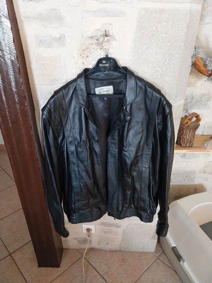 Manteau de cuir comme neuf taille 54 - photo numéro 2