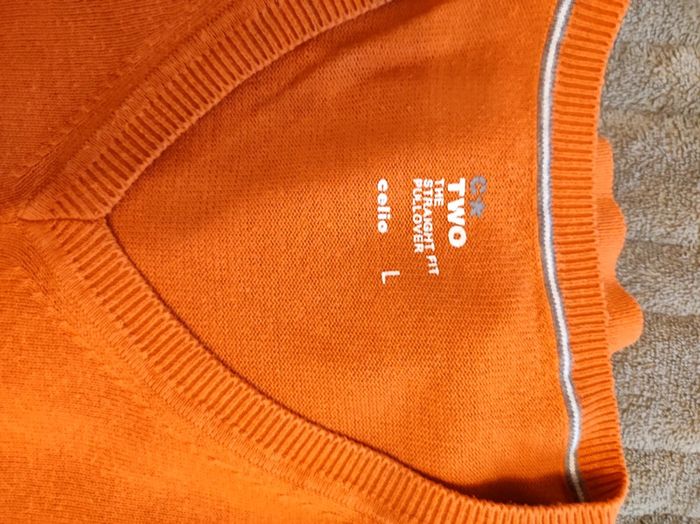 pull celio orange L - photo numéro 5