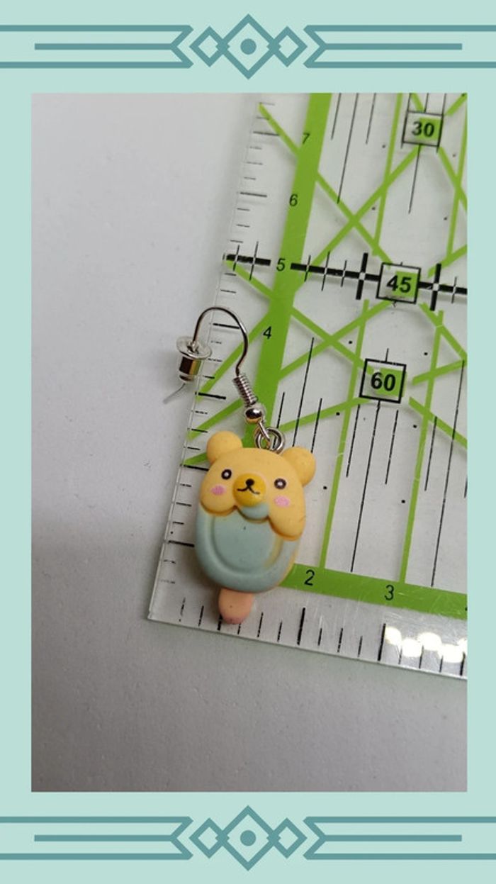🍄 boucles d'oreilles glace kawaii - photo numéro 4