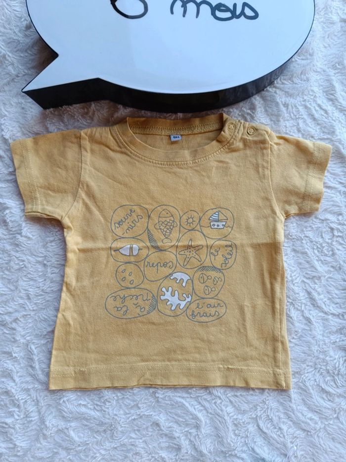 Ensemble (tee shirt manches courtes+jogging) Garçon 6 mois poissons - photo numéro 3