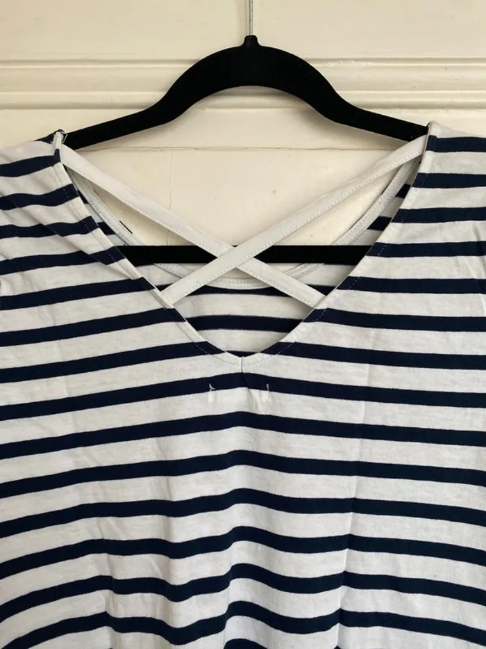 T-shirt marinière manches 3/4 Camaïeu - photo numéro 6