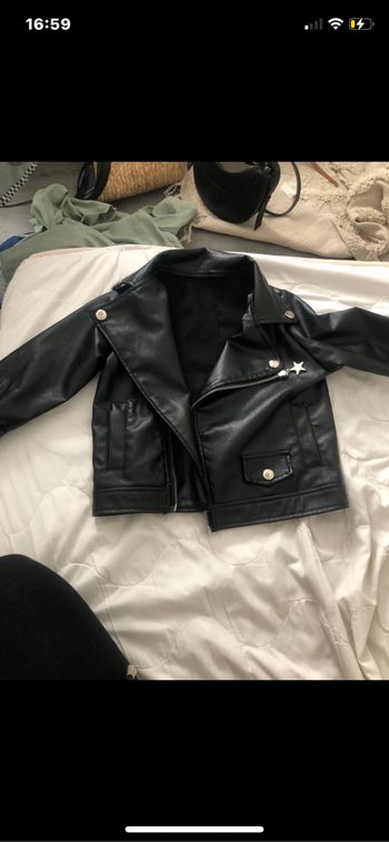 Veste cuire fille