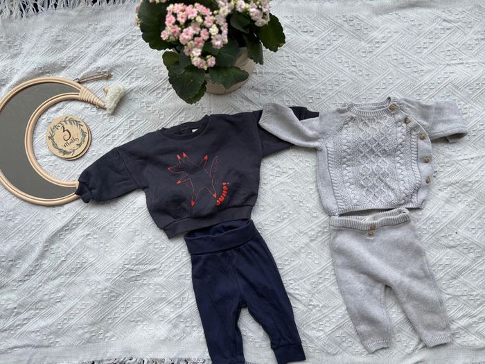 Deux ensembles taille 3 mois, garçon ( marque H&M, tape à l’œil, c&a, - photo numéro 2