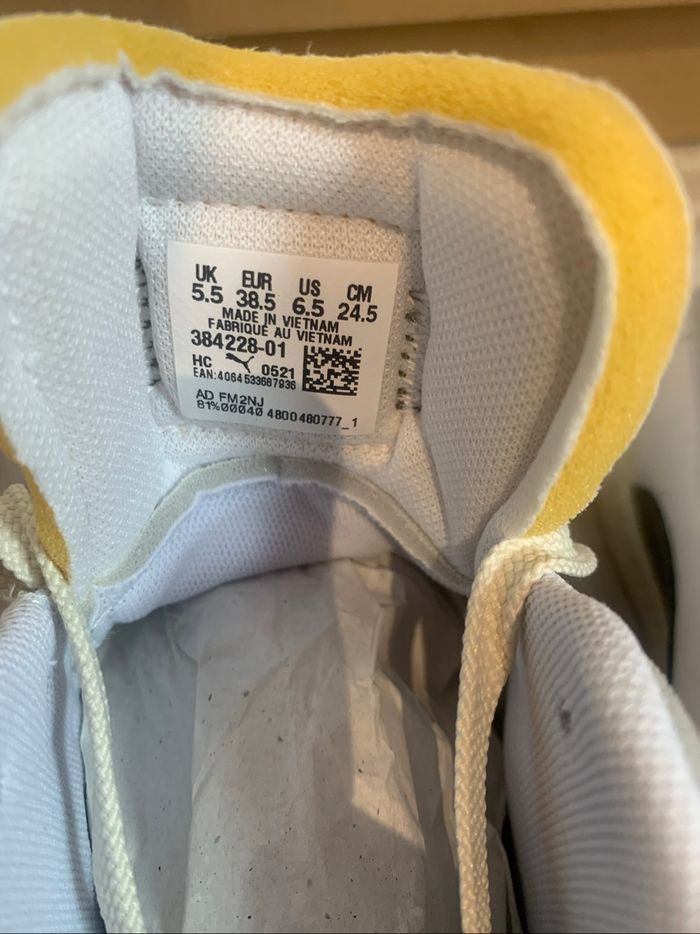 Baskets Puma RE.GEN montantes neuves 38.5 blanc gris unisexe boîte cuir” - photo numéro 6
