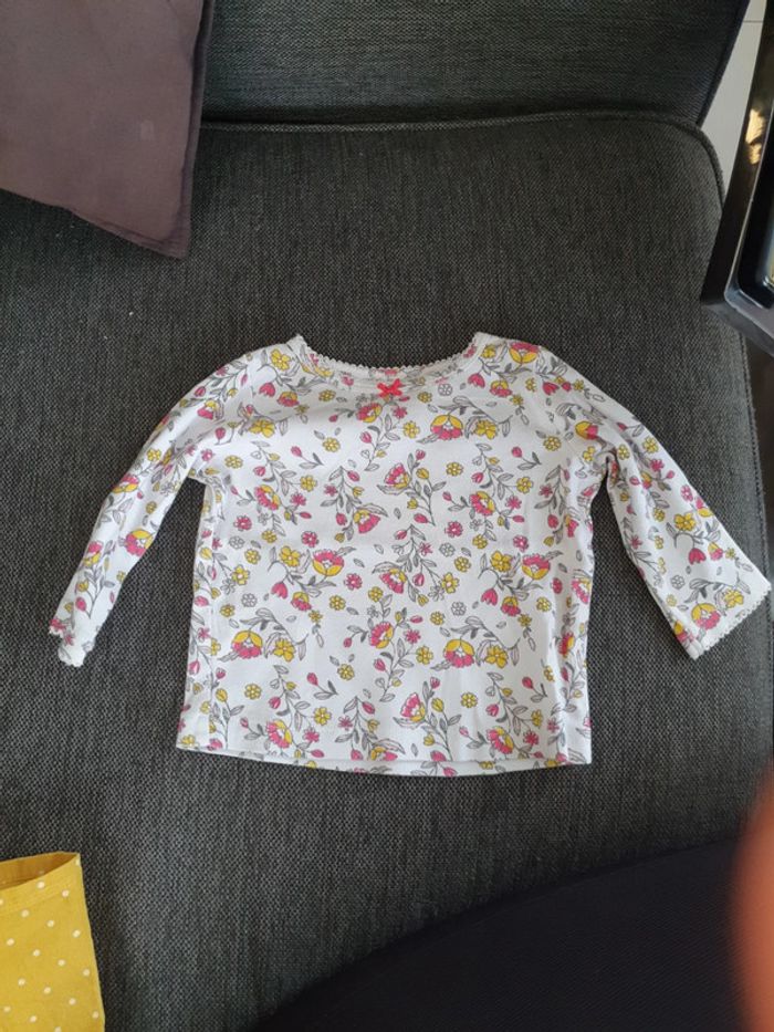 Robe a bretelles et tee-shirt ML carter's 6 mois - photo numéro 2