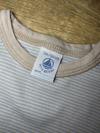 T-shirt manches longues à rayures Petit Bateau /