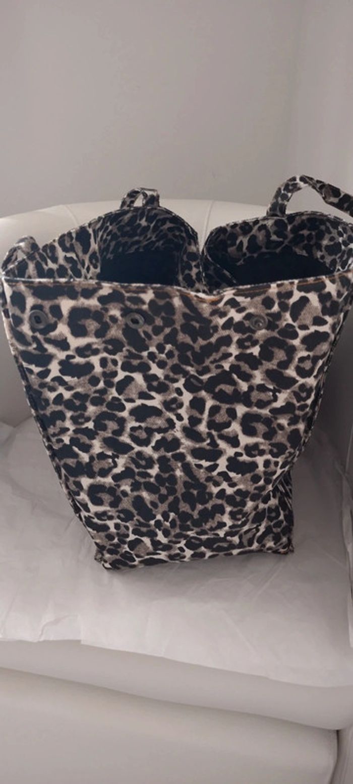 Sac cabas toile léopard - photo numéro 7