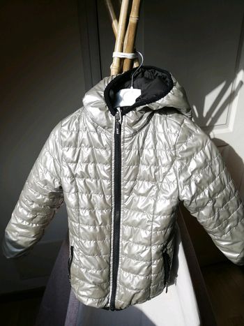 Blouson reversible argenté et noir