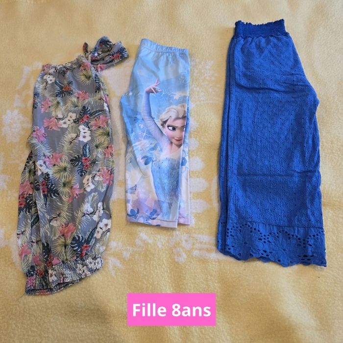 Lot pantacourts fille 8ans