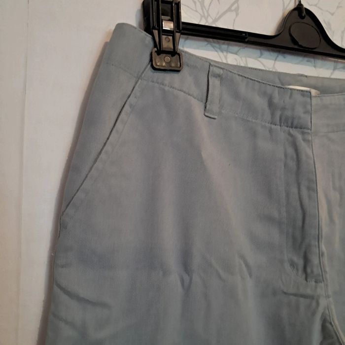 Pantacourt en toile gris - photo numéro 3