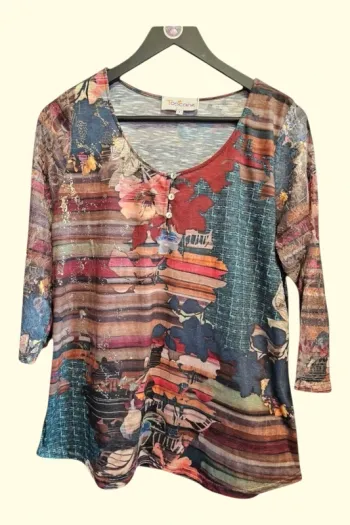 Jolie blouse manches 3/4 Toscane T42