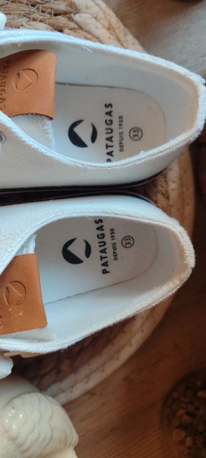 Chaussures blanche pataugas garçon pointure 33 - photo numéro 8