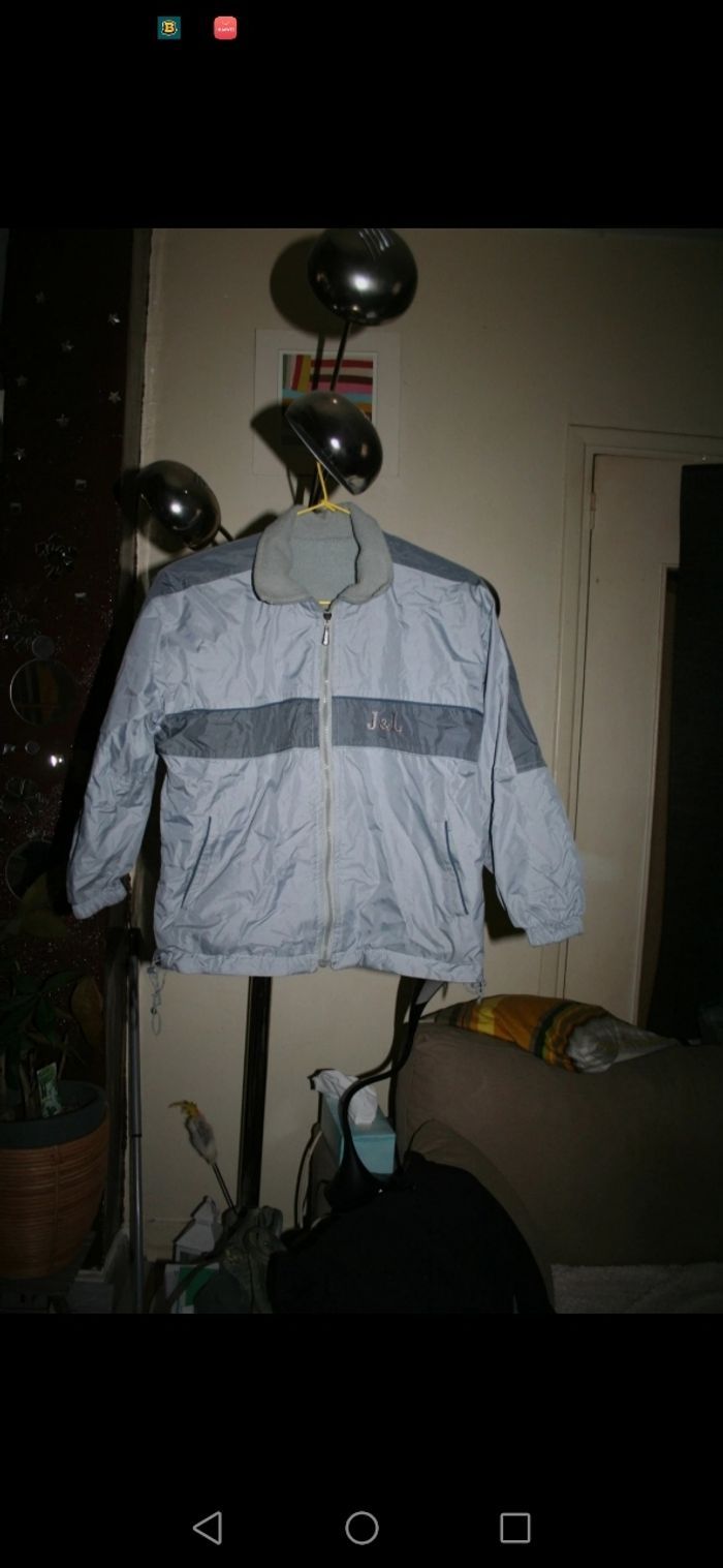 🌸Blouson polaire réversible gris Taille 12 ans mixte "J& L " 🌸