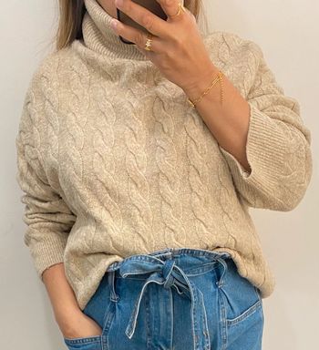 Superbe Pull Col Roulé Torsadé Taille M Et Plus