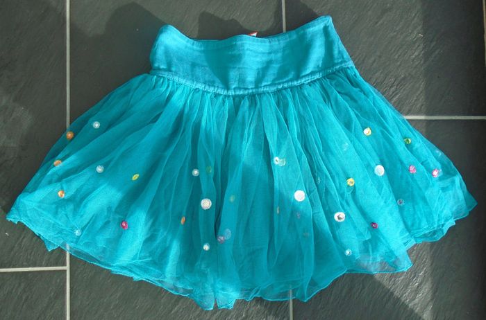 Superbe jupe bleue à brillants DPAM 4 ans (102 cm)