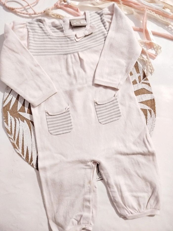 Pyjama en maille coton rose fille 9 12 mois dpam Du pareil au même - photo numéro 4