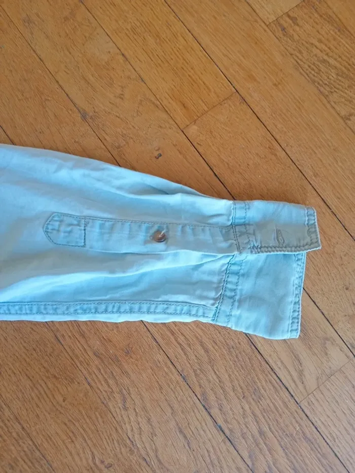 Chemise homme en jean bleue claire manches longues 100% coton marque Jules taille M - photo numéro 15