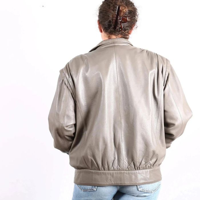 Blouson vintage 80's en cuir doublé (#240598) - photo numéro 5