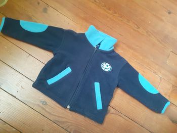 Veste polaire bleu marine et bleu